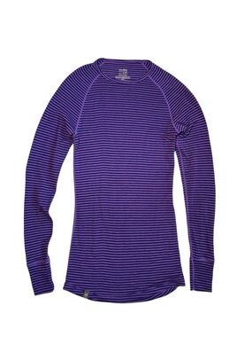 iBex 100% Merino Wool Base Layer Striped Long Sleeve Top
